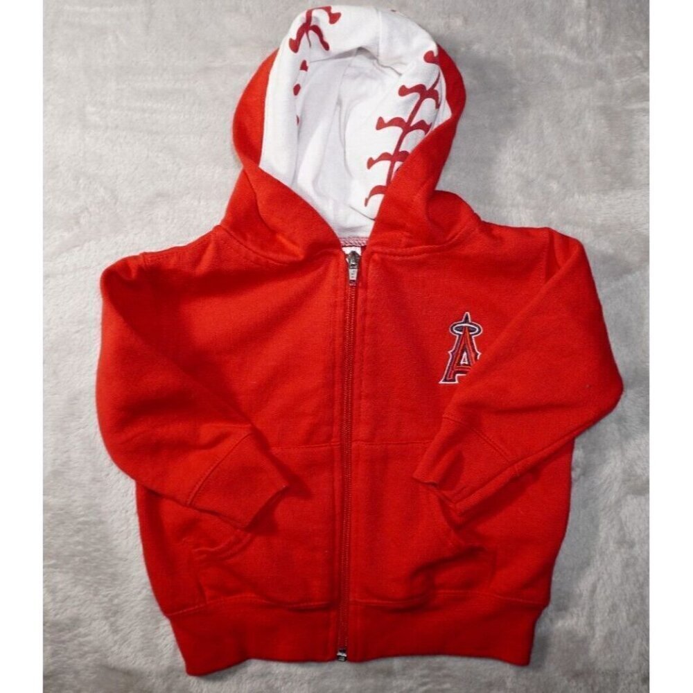 Toddler Soft as a Grape Navy ANGELS Brewers Baseball Print Full-Zip Hoodie 18M